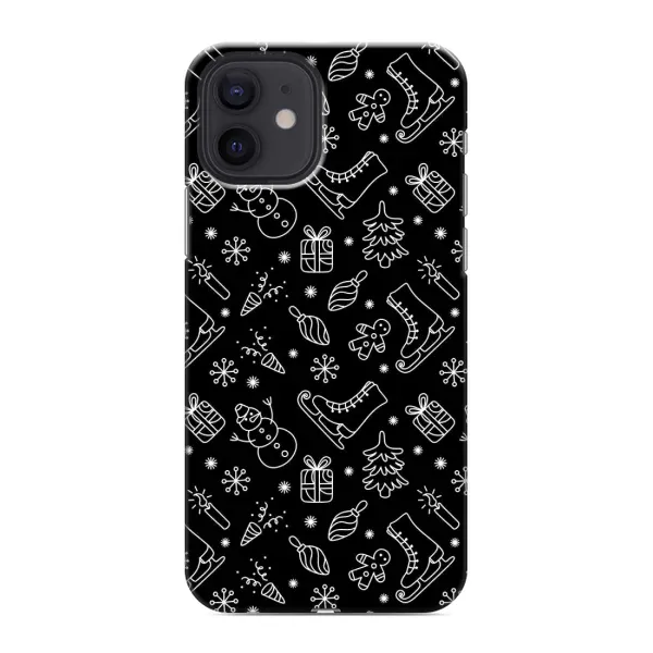 Чохол з принтом «Новорічний фон» для iPhone 12