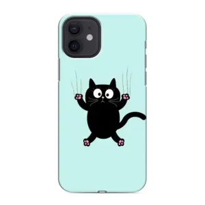 Чехол с принтом для iPhone 12 (AlphaPrint) Модные коты (Падающий кот)