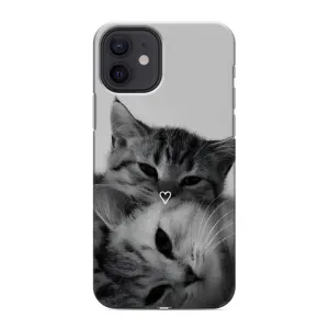 Чехол с рисунком кот на iPhone 12 (Пара котов)
