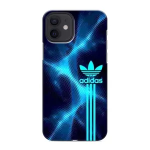 Чехлы Адидас для iPhone 12 (AlphaPrint) (Синий Адидас)