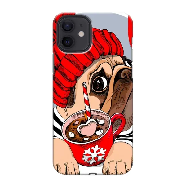 Чехол с принтом «Собачка в шапке» для iPhone 12