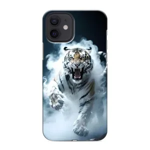 Чохол з картинкою 'Хижаки' для iPhone 12 (Білий тигр у диму)