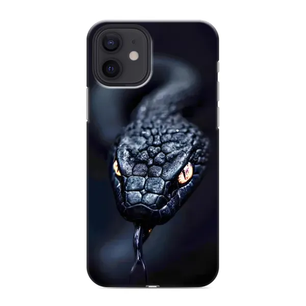 Чохол з принтом «Чорна змія» для iPhone 12