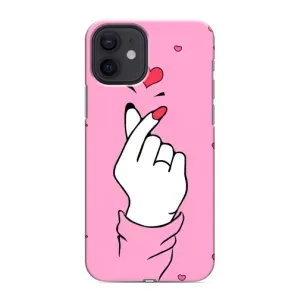 Чехол с принтом для iPhone 12 (AlphaPrint - Знак сердечка)