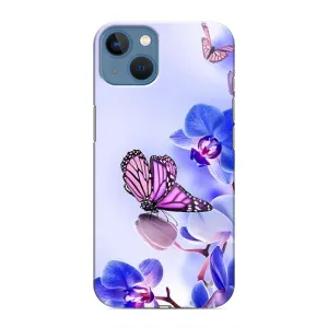 Чехлы с Цветами для iPhone 13 Mini (VPrint) (Бабочка на цветочке)