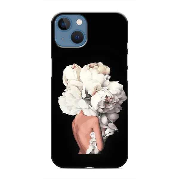 Чохол з принтом «Білі квіти» для iPhone 13 Mini