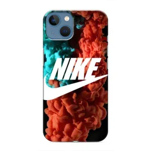Чехол для iPhone 13 Mini - с принтом Найк (AlphaPrint) (Дымчатый найк)