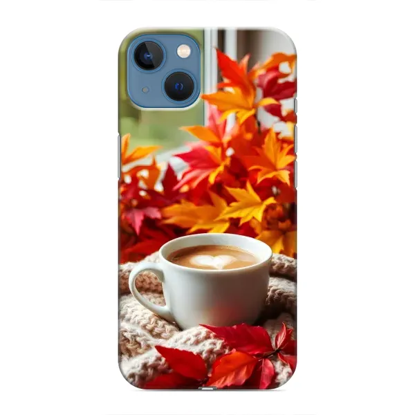 Чехол с принтом «Кофе и листья» для iPhone 13 Mini