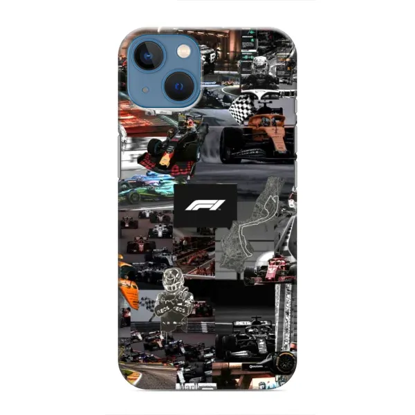 Чехол с принтом «Гоночный коллаж Ф1» для iPhone 13 Mini