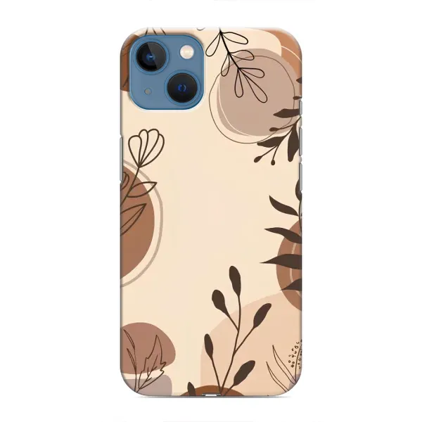 Чохол з принтом «Коричневі квіти» для iPhone 13 Mini Чохол з принтом «Коричневі квіти» для iPhone 13 Mini