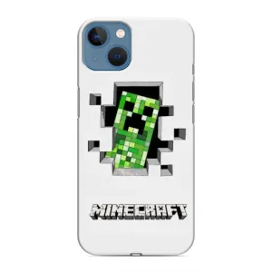 Чехол Майнкрафт на iPhone 13 Mini (AlphaPrint) Minecraft (крипер Майнкрафт)