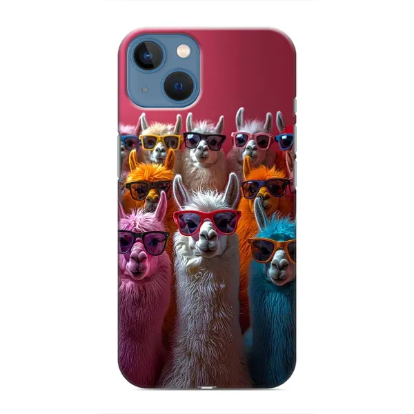 Чохол з принтом «Лами в окулярах» для iPhone 13 Mini