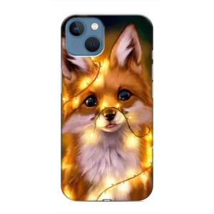 Чехлы с картинкой Лисички для iPhone 13 Mini (VPrint) (Лисичка в гирляндах)