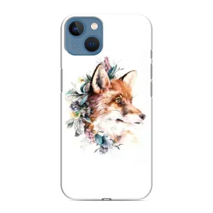Чехлы с картинкой Лисички для iPhone 13 Mini (VPrint) (Лисичка в цветочках)