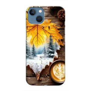 Чехол с уникальным дизайном «Осень с кофе» для iPhone 13 Mini (Осенне-зимний кофе)