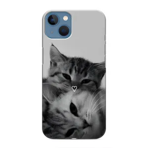 Чехол с рисунком кот на iPhone 13 Mini (Пара котов)