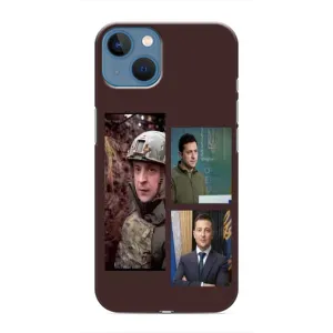 Чехол для iPhone 13 Mini (AlphaPrint - с принтом Зеленского) (Президент)