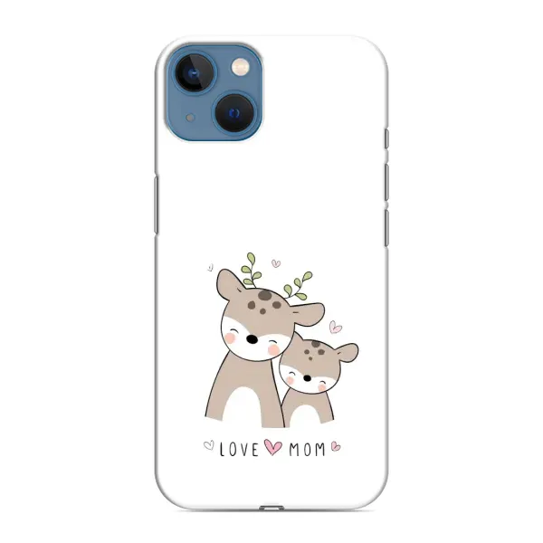 Чехол с принтом «Оленята мама и малыш» для iPhone 13 Mini
