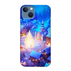 Рождественские Чехлы для iPhone 13 Mini (VPrint) (Рождественский город)