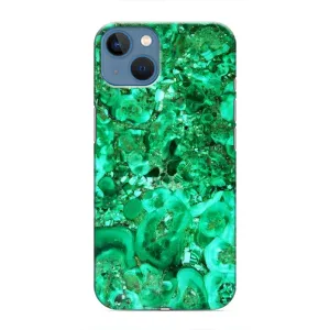Мраморный чехол на iPhone 13 Mini (VPrint) (Салатный Мрамор)