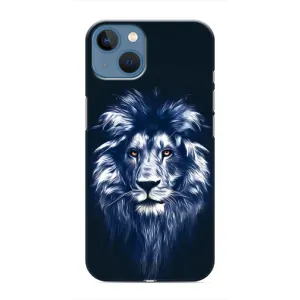 Чехол со Львом для iPhone 13 Mini (VPrint) (Синий Лев)