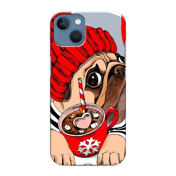 Чохол з принтом «Песик в шапці» для iPhone 13 Mini Чохол з принтом «Песик в шапці» для iPhone 13 Mini