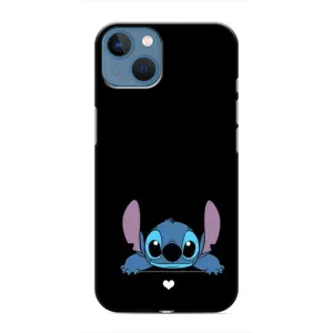 Чохол з принтом Стіч на iPhone 13 Mini (Стіч на чорному)