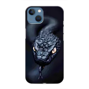 Чехол с картинкой «Хищники» для iPhone 13 Mini (Черная змея)