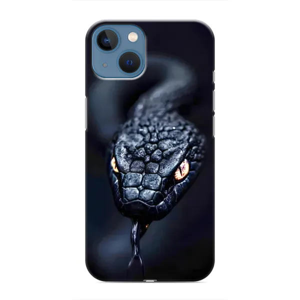Чехол с принтом «Черная змея» для iPhone 13 Mini