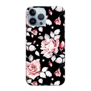 Чехлы с Цветами для iPhone 13 Pro Max (VPrint) (Цветочки на черном)