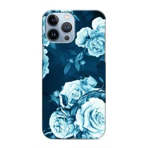 Чехлы (ART) Цветы на iPhone 13 Pro Max (VPrint) (Голубые Бутоны)