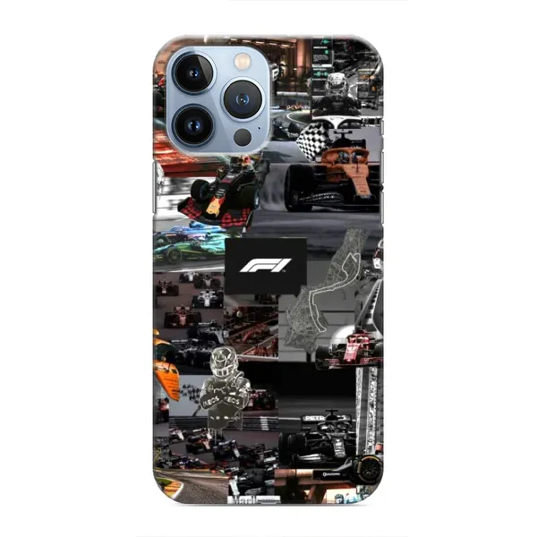 Чехол с принтом «Гоночный коллаж Ф1» для iPhone 13 Pro Max