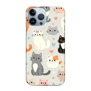 Чехол с рисунком кот на iPhone 13 Pro Max (Коллаж котов)