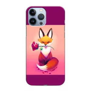 Чехлы с картинкой Лисички для iPhone 13 Pro Max (VPrint) (Лисичка с розочкой)