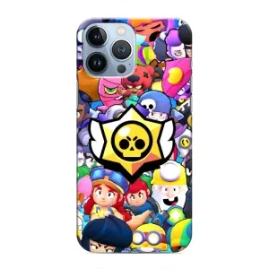Чехол для iPhone 13 Pro Max Бравл Старс (VPrint) (Лого Brawl Stars)