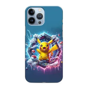 Чохол з Пікачу на iPhone 13 Pro Max (Лого Пікачу)