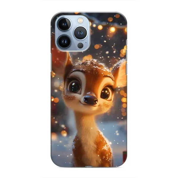 Чехол с принтом «Олененок среди гирлянд» для iPhone 13 Pro Max Чехол с принтом «Олененок среди гирлянд» для iPhone 13 Pro Max