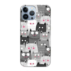 Чехлы с Котиками для iPhone 13 Pro Max (VPrint) (Рисованные котики)