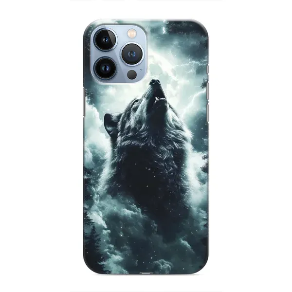 Чехол с принтом «Волк в облаках» для iPhone 13 Pro Max Чехол с принтом «Волк в облаках» для iPhone 13 Pro Max