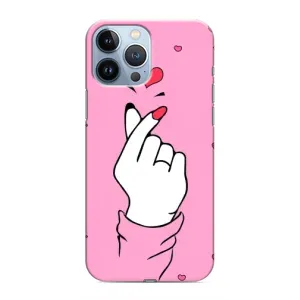 Чохол з принтом для iPhone 13 Pro Max (AlphaPrint - Знак сердечка) (Знак Love)