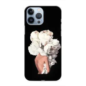 Чехлы (ART) Цветы на iPhone 13 Pro (VPrint) (Белые цветы)