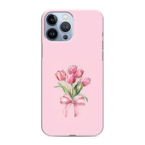 Чехол с розовым рисунком для iPhone 13 Pro (Букет цветов)