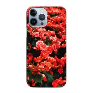 Чехлы с Цветами для iPhone 13 Pro (VPrint) (Цветы красные)