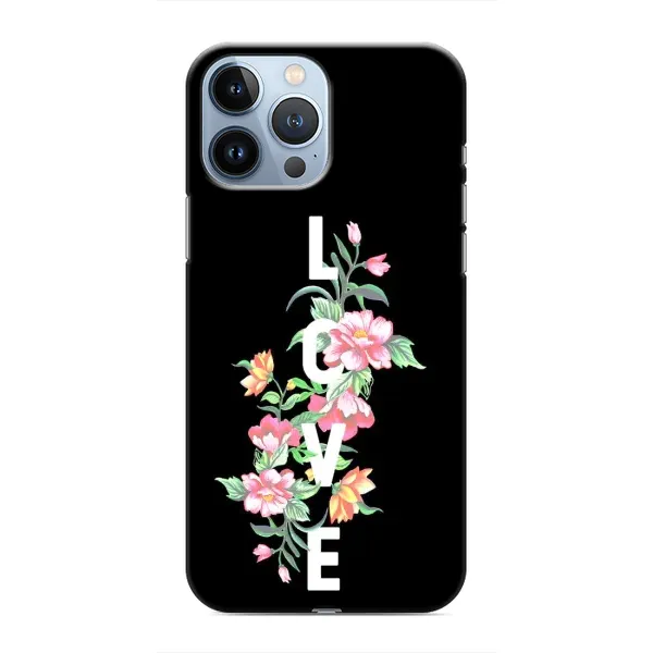 Чохол з принтом «Квіти LOVE» для iPhone 13 Pro