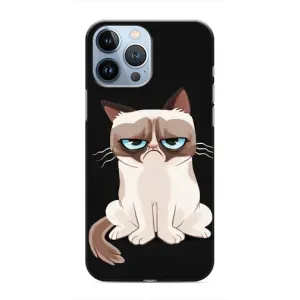 Чехол с принтом для iPhone 13 Pro (AlphaPrint) Модные коты (Грустный кот)