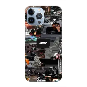 Чехол Формула1 на iPhone 13 Pro (Гоночный коллаж Ф1)