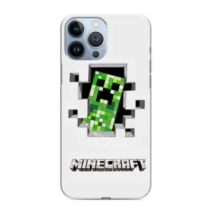 Чехол Майнкрафт на iPhone 13 Pro (AlphaPrint) Minecraft (крипер Майнкрафт)