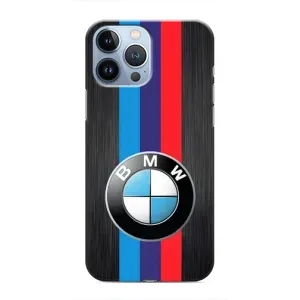 Чехол для Айфон 13 Про - с принтом БМВ (AlphaPrint) (Лого BMW)