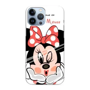 Эксклюзивный чехол для iPhone 13 Pro (AlphaPrint - Мультяшные) (Маус Минни)