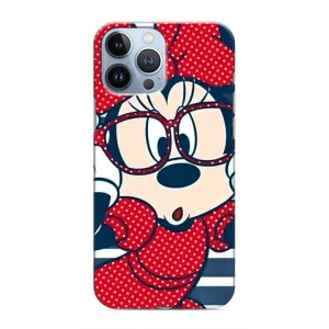 Эксклюзивный чехол для iPhone 13 Pro (AlphaPrint - Мультяшные) (Маус в очках)